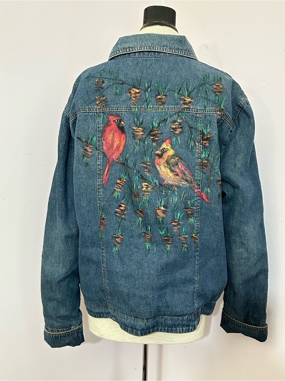 Heirloom Collectibles Hand Painted Denim Jacket XL